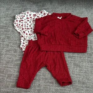 Cat & Jack Red and White Kids Matching Set